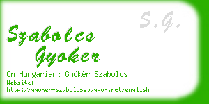 szabolcs gyoker business card